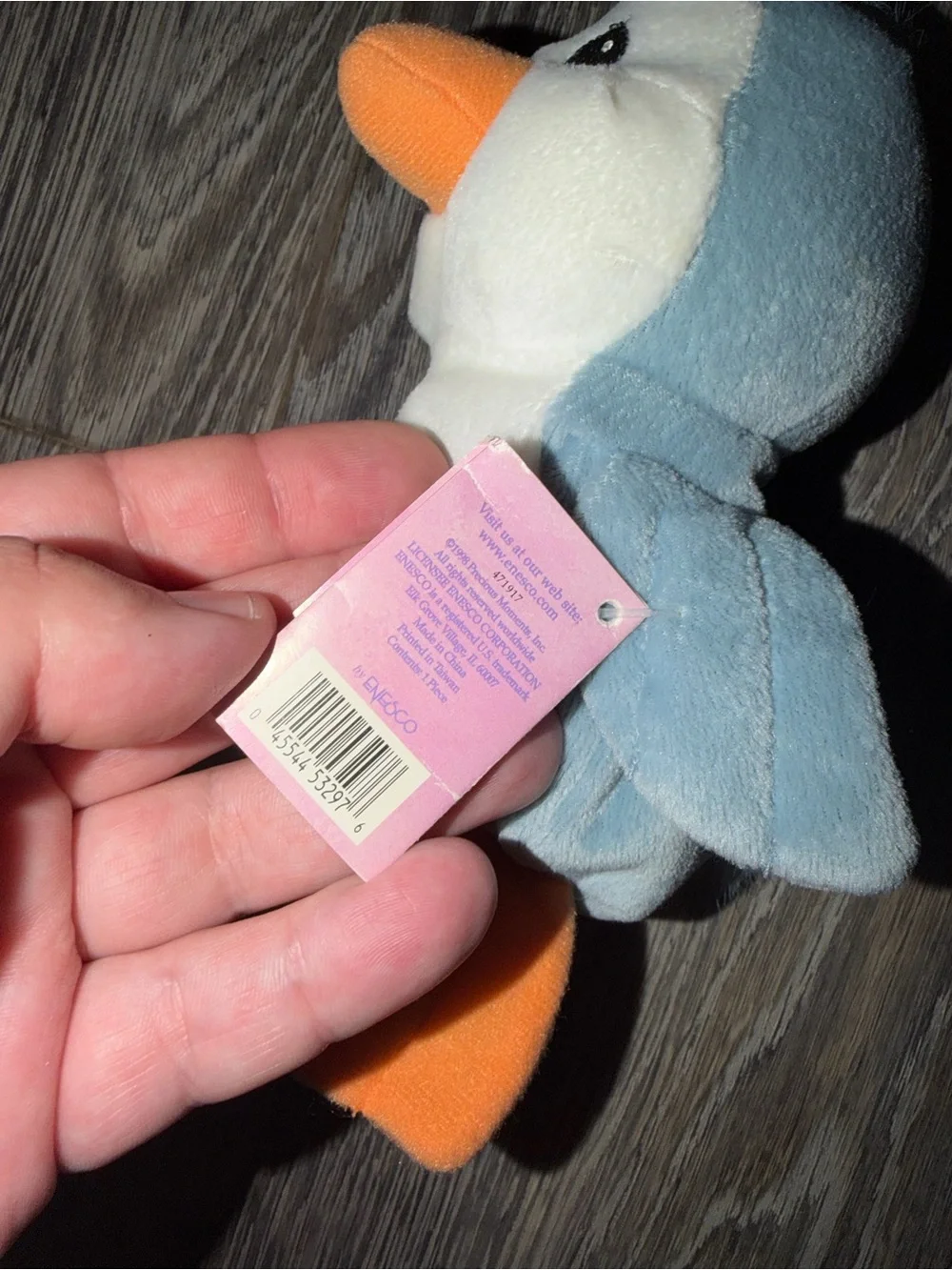 Vintage 1997 Precious Moments Tender Tails Bird Plush Stuffed Animal 471917 NWT
